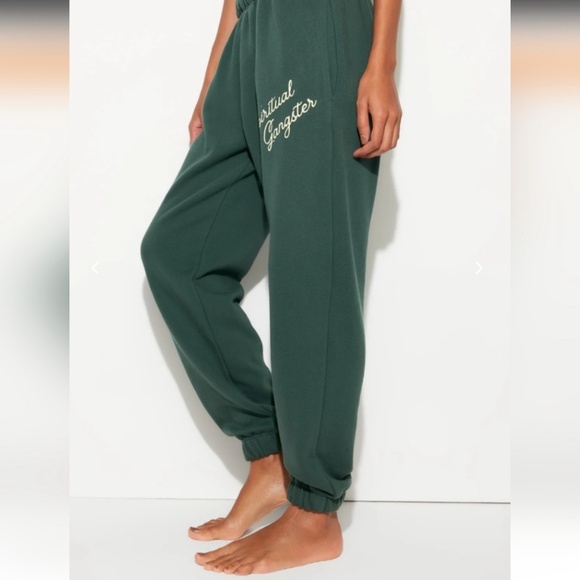 Spiritual Gangster Insignia Portia Sweatpants Hunter Green Medium NWT - Picture 4 of 5